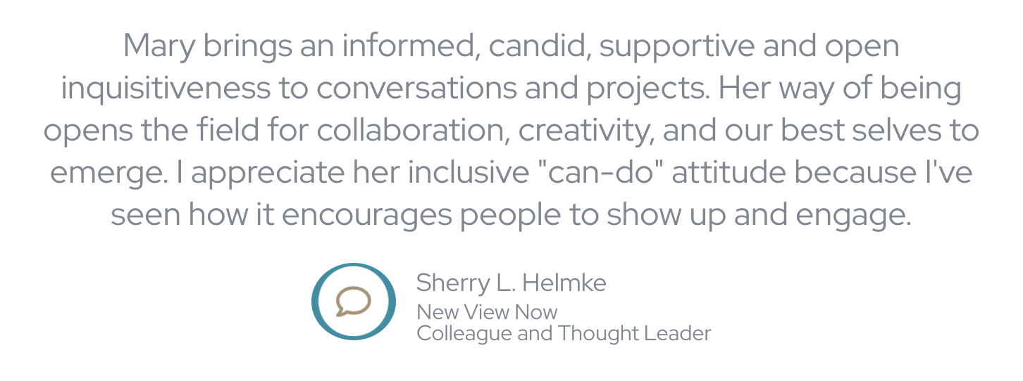 Open inquisitiveness in conversations and projects will invite collaboration and creativity so our best selves can emerge